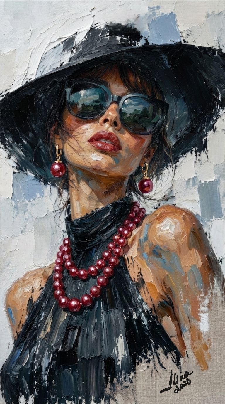 ArteDiAlina.com painting: Noir Elegance